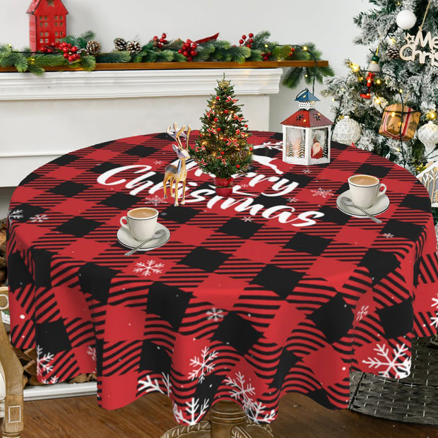 Christmas circular tablecloth home decoration indoor and outdoor desktop decoration cloth