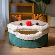 Cat Nest Closed Winter Warm Cat House Removable and Washable Lamb Fleece Cute Winter Cat Nest