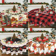 Christmas circular tablecloth home decoration indoor and outdoor desktop decoration cloth