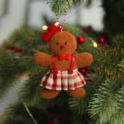 Christmas Decoration Gingerbread Man Doll Pendant Christmas Tree Decoration Accessories Hanging Small Pendant Set of 3