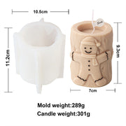 Christmas candle mold gingerbread man Santa Claus snowman deer head gift box scented candle holder mold