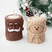 Christmas candle mold gingerbread man Santa Claus snowman deer head gift box scented candle holder mold