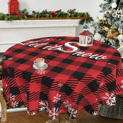 Christmas circular tablecloth home decoration indoor and outdoor desktop decoration cloth