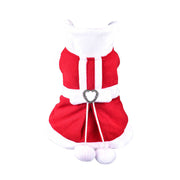 Classic Style Pet Christmas Clothes Bow Knot Shaped Dog Transformation Dress