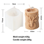 Christmas candle mold gingerbread man Santa Claus snowman deer head gift box scented candle holder mold