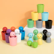 Children's Color Little People Classification Cup Stacking Joy Kindergarten Baby Hand Eye Coordination Training Puzzle Toy