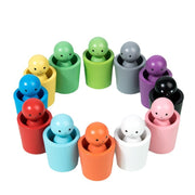 Children's Color Little People Classification Cup Stacking Joy Kindergarten Baby Hand Eye Coordination Training Puzzle Toy