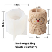 Christmas candle mold gingerbread man Santa Claus snowman deer head gift box scented candle holder mold