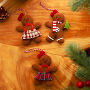 Christmas Decoration Gingerbread Man Doll Pendant Christmas Tree Decoration Accessories Hanging Small Pendant Set of 3