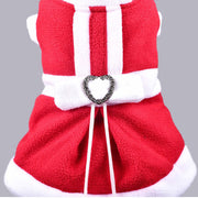 Classic Style Pet Christmas Clothes Bow Knot Shaped Dog Transformation Dress