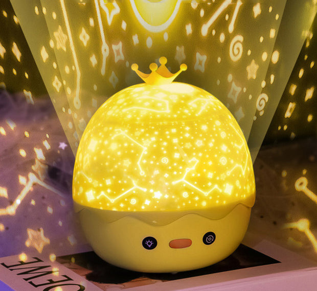 Cute Crown Duck Projector Light Atmosphere Light Night Light Star Light Sleep Light