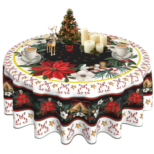 Christmas circular tablecloth home decoration indoor and outdoor desktop decoration cloth